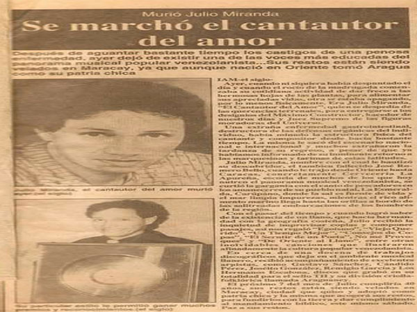 ¿Dónde está enterrado Julio Miranda?