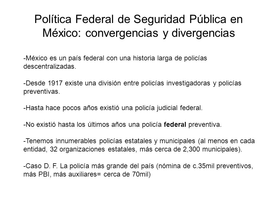 Historia de la Seguridad Pública en México