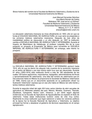 ¿Quién fue el primer veterinario en México?