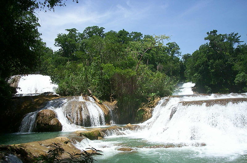 ¿Dónde nacen las Cascadas de Agua Azul?