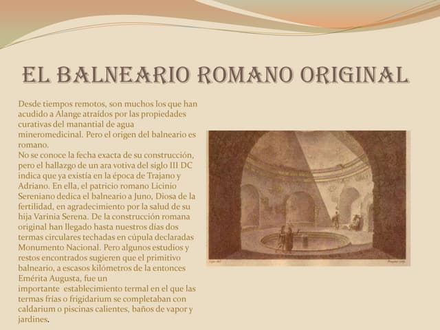 ¿Cuándo se inventó el balneario?