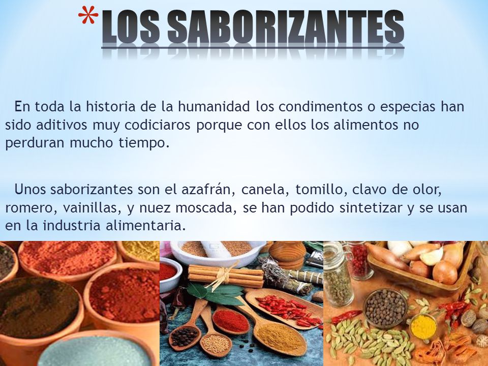 Historia de los Saborizantes