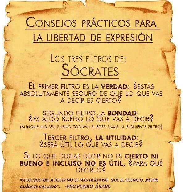 ¿Cuál filósofo define los tres tamices lo cual nos orienta a analizar las noticias que debemos?