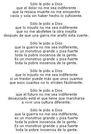 ¿Cuándo fue escrita la canción Sólo le pido a Dios?